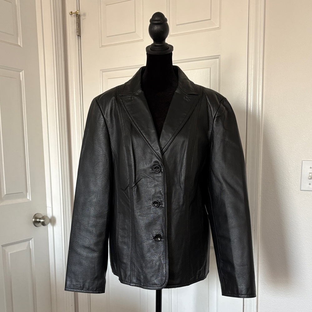 East and 5th Classic Y2k Black Leather Jacket